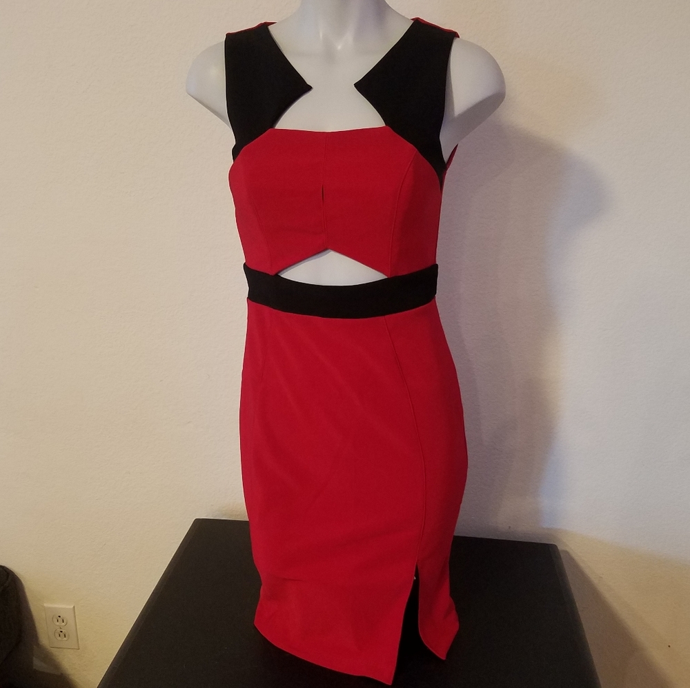 Mystic Red Bodycon Dress
